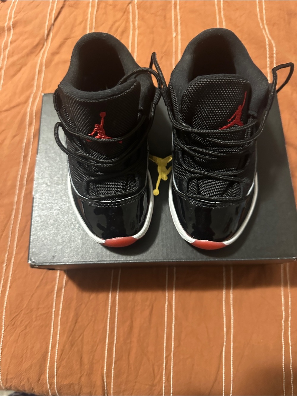 Jordan Kids' Black and Red High-Top Sneakers